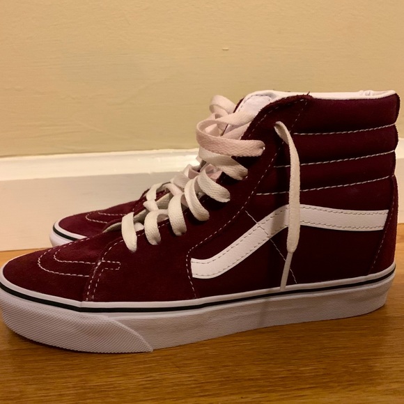 Vans Shoes - Women’s high top maroon Vans